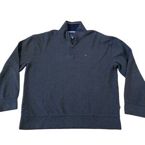 Tommy Hilfiger Sweatshirt Men's Size XL Gray 1/4 Zip Pullover 3-Season Wear